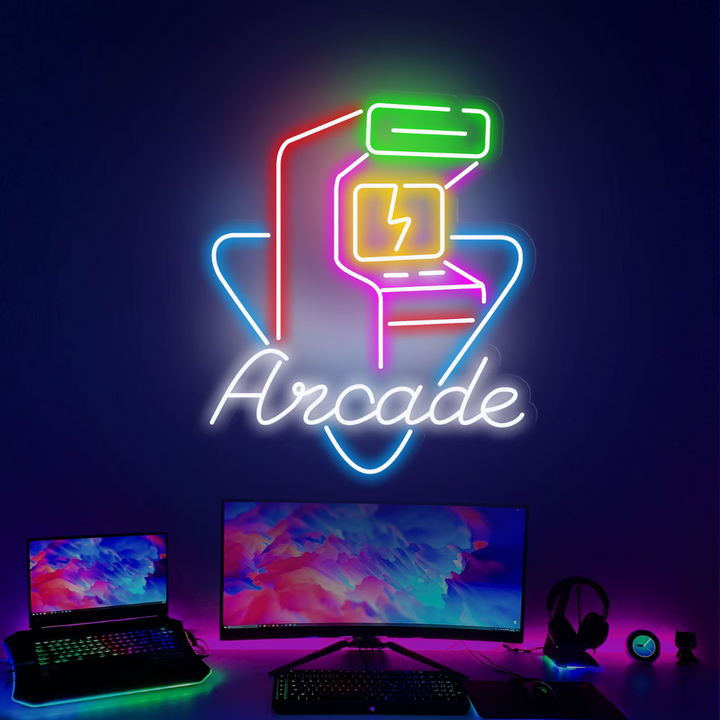 Arcade Neon Sign | Neon Light - Papa's Neon 