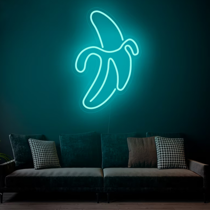 Banana Neon Sign | Blue Green Color | Papa's Neon 