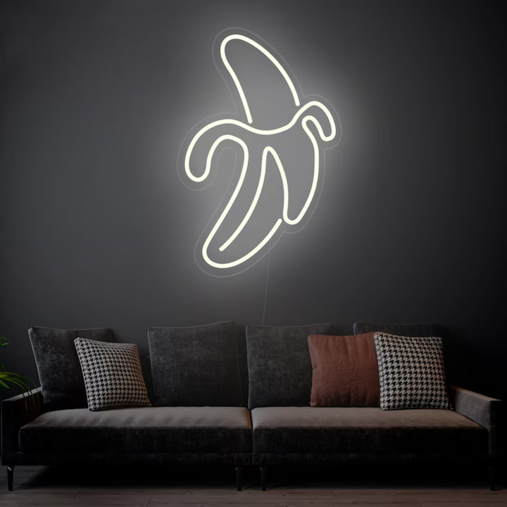 Banana Neon Sign | Off White Color | Papa's Neon 