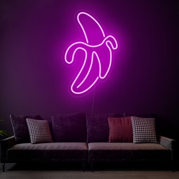 Banana Neon Sign | Purple Color | Papa's Neon 