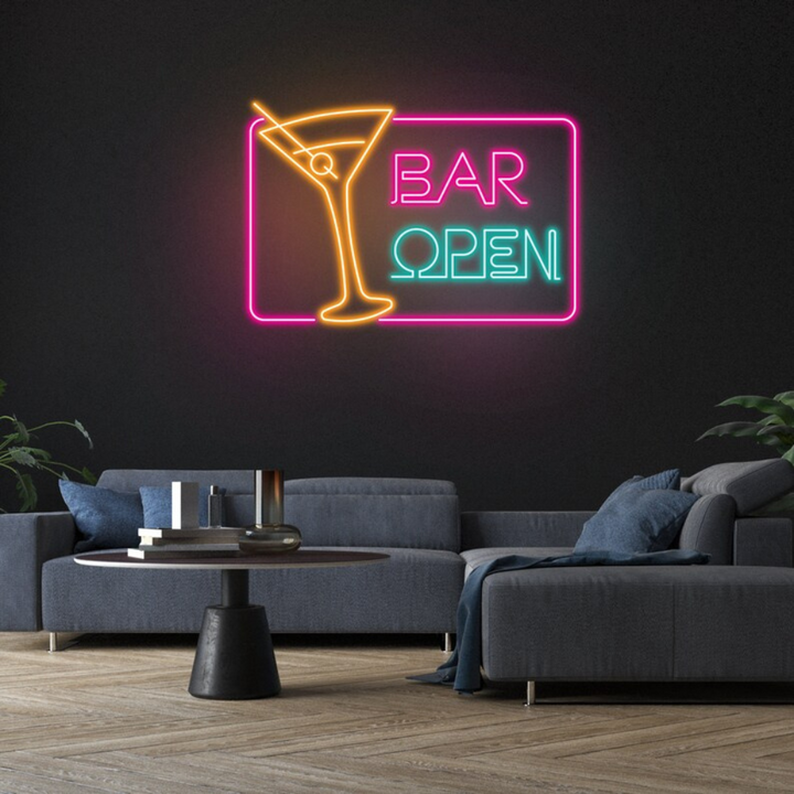 Bar Open With Wine Glass | Papa's Neon | Order Now 