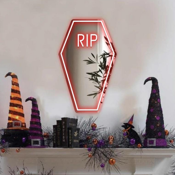 RIP Coffin Neon Mirror