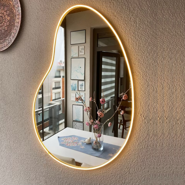 Irregular Shaped Neon Mirror