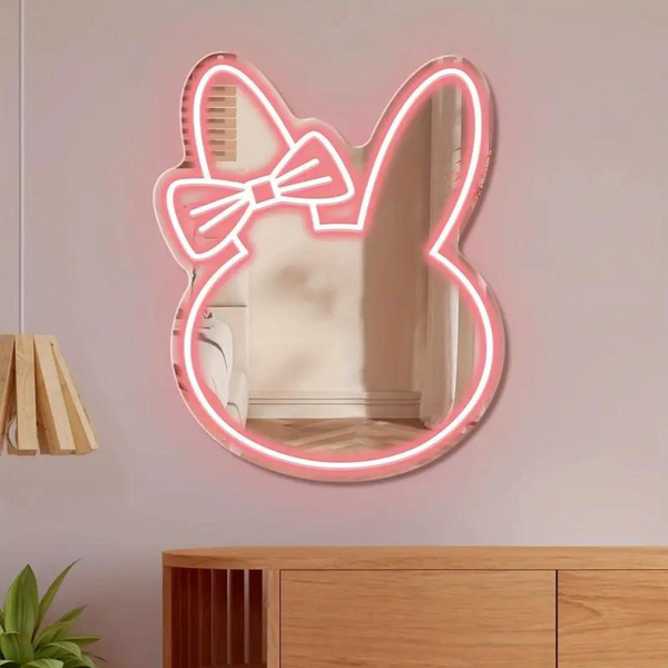 Rabbit Neon Mirror